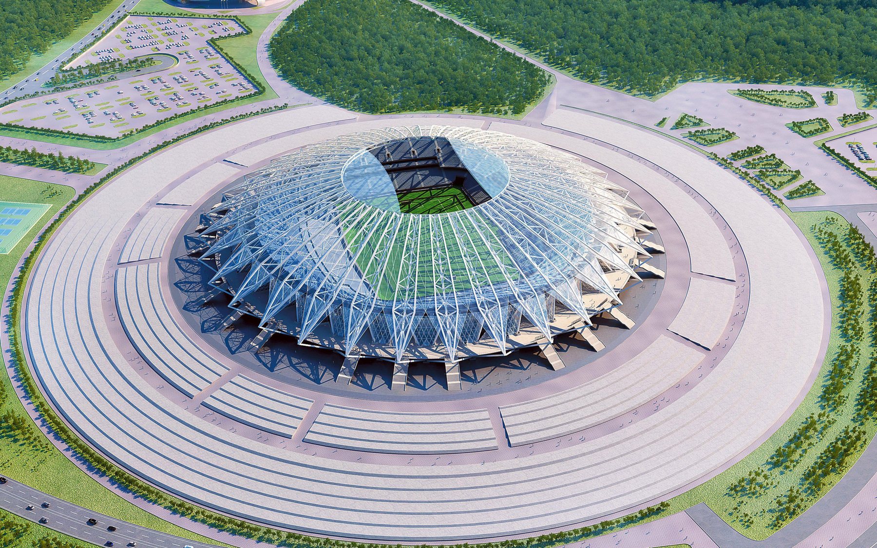 Cosmos Arena 4K Russian Football Stadium Samara Arena 2018 Fifa World Cup